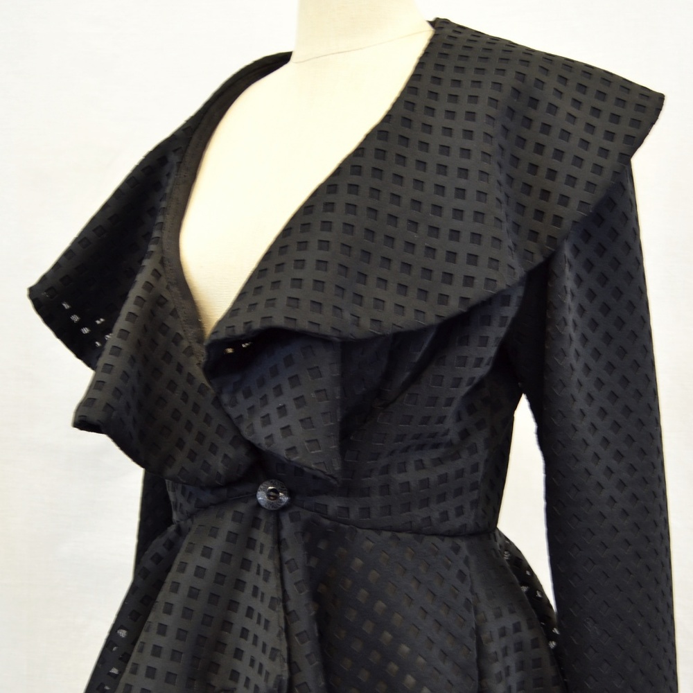 Black Peplum Coat - Picture 5 of 5